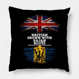 British Grown With Bajan Roots - Gift for Barbados With Roots From Bajan Pillow