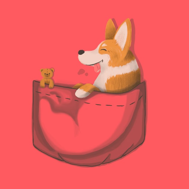 Pocket Corgi Red by CorinnaSchlachter