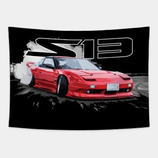 240SX RED S13 drifting Tapestry