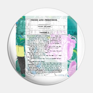 Jane Austen Pride and Prejudice Collage Pin