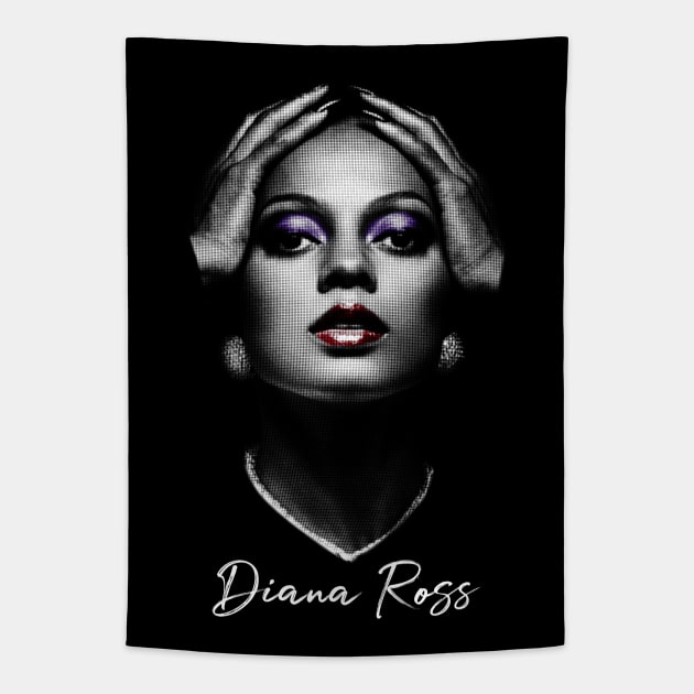 Diana Ross silhouette Tapestry by BAJAJU