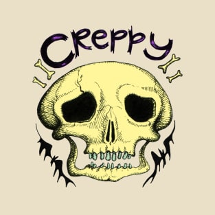 Creppy Halloween Skull T T-Shirt