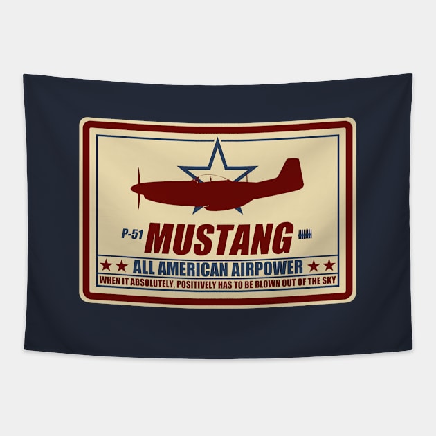 P-51 Mustang Tapestry by TCP