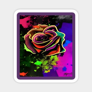 Neon Flower Magnet