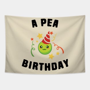 Happy Birthday Funny Peas Pun Tapestry