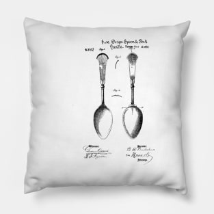 Spoon VINTAGE PATENT DRAWING Pillow