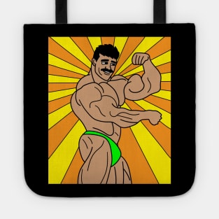 Retro Bodybuilding Lifting Weights Tote