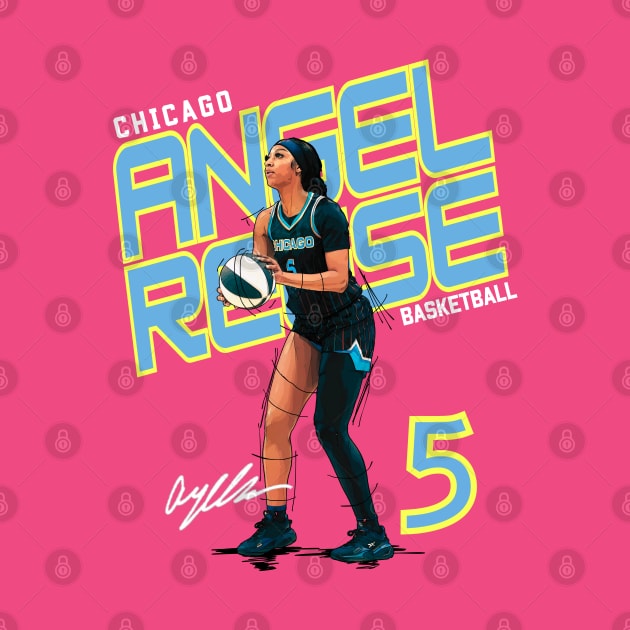 Chicago Angel Reese #5 Cartoon Women Basketball