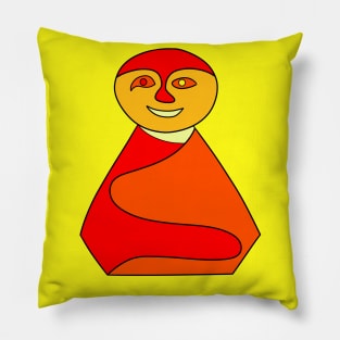 Red hot chili laughing Buddha Pillow