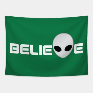 Grey Alien Believe Tapestry