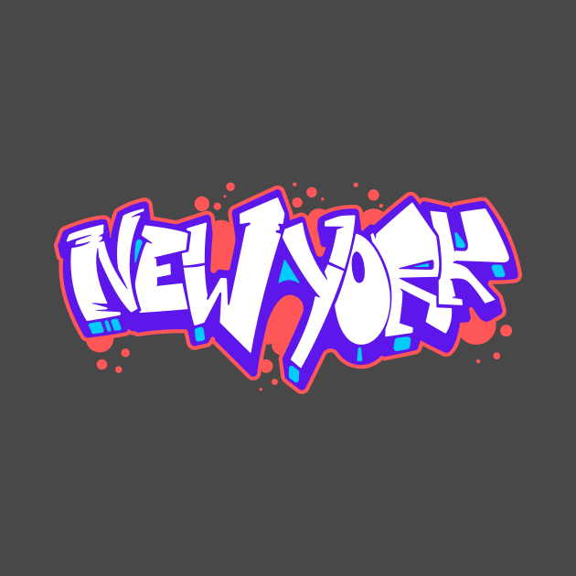 New York horizontal graffiti 4 by manuvila