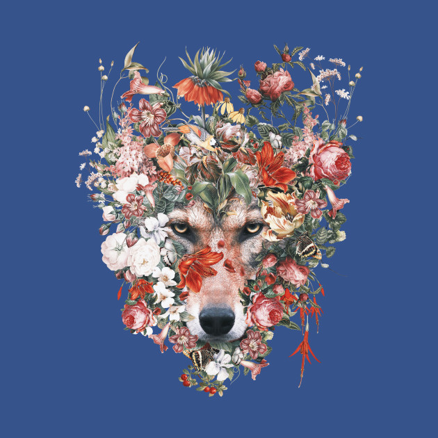 Flower wolf - Wolf - T-Shirt