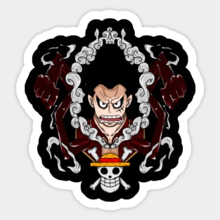 This is Luffy in gear 4 (Snakeman) Sticker for Sale by Gliphel