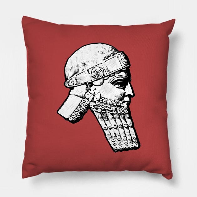 Assyrian King Pillow by doniainart