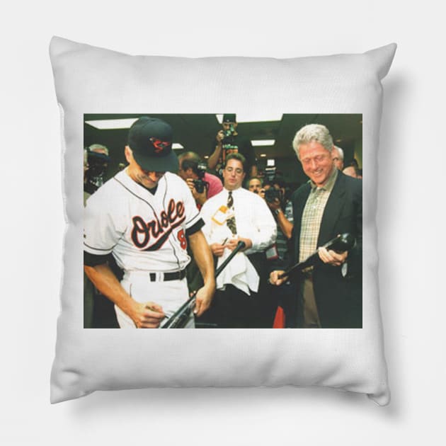 President Bill Clinton with Cal Ripken Pillow by Soriagk