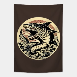 Kaiju with horrible shark head Tapestry