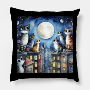 City Kats . Pillow