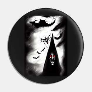 SCARY RED EYED SPOOKY HALLOWEEN VAMPIRE Pin