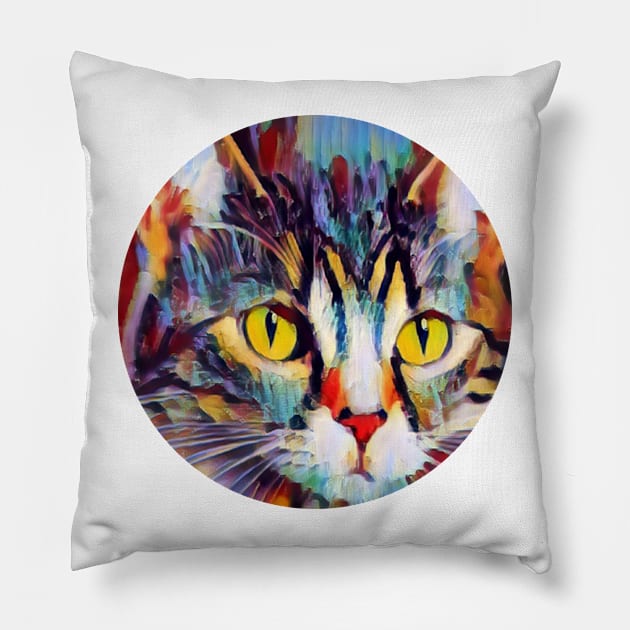 Agreeable floppy cat Pillow by GoranDesign