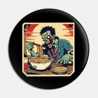 Zombie eat ramen Pin