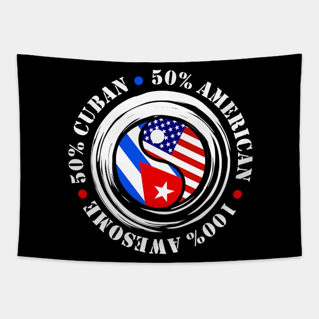 50% Cuban 50% American 100% Awesome Tapestry by Mayathebeezzz
