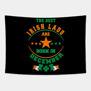 The Best Irish Lads Are Born In December Shamrock Tapestry