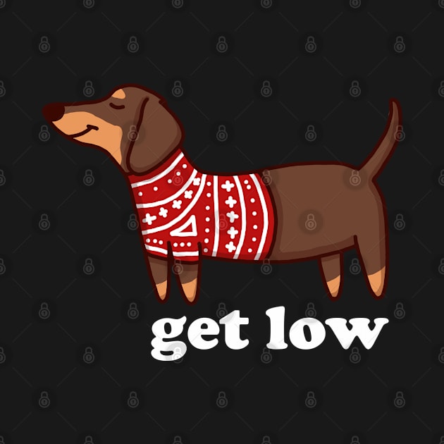 Funny Christmas Dachshund by Luna Illustration