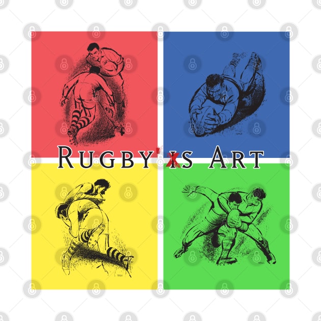 Rugby Color Art by PPereyra by Pablo Pereyra Art