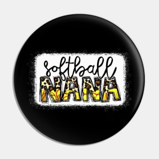 Softball Nana Leopard Shirt Softball Nana Pin