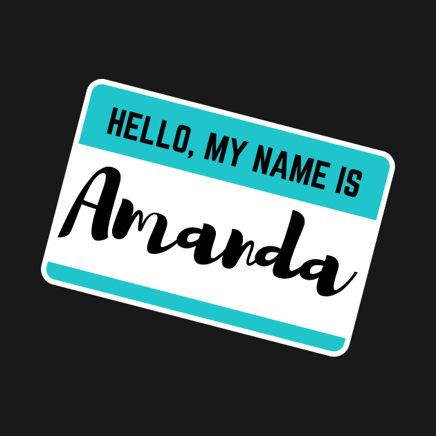 Hello My Name Is Amanda - Amanda - Kids Long Sleeve T ...