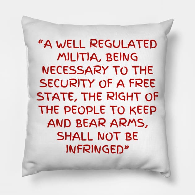 2nd amendment Pillow by la chataigne qui vole ⭐⭐⭐⭐⭐