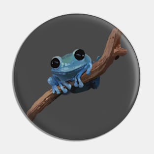 Blue frog Pin