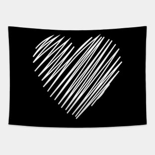 Line Heart Tapestry