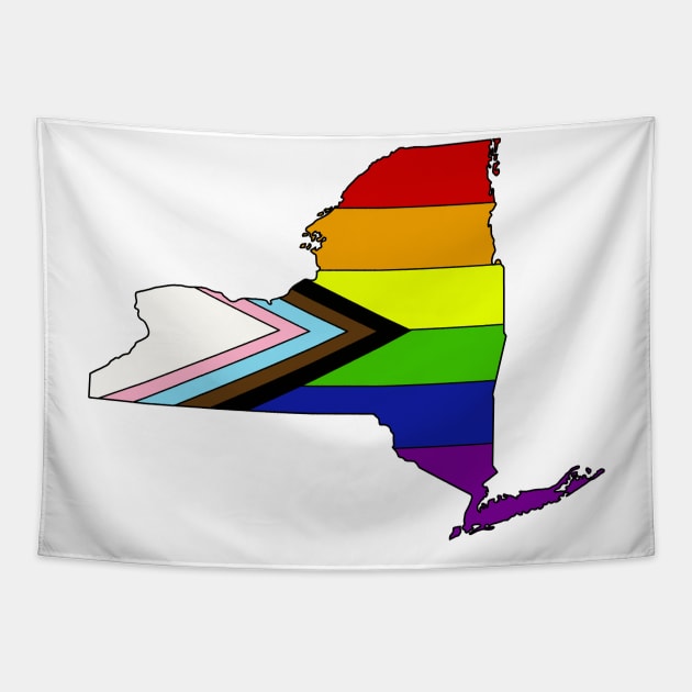 Progress pride flag - New York Tapestry by TheUndeadDesign