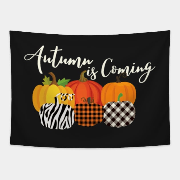 Autumn is Coming Pumpkin Tapestry by oemsanex