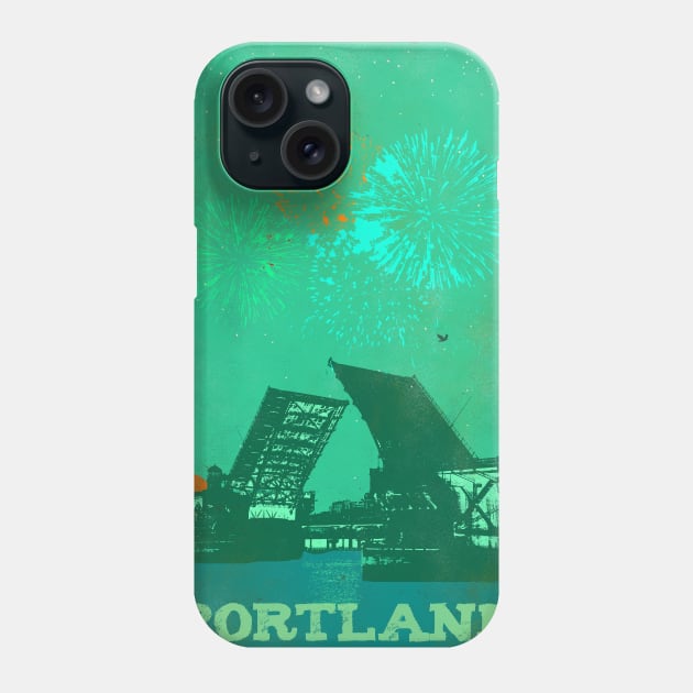 PORTLAND BRIDGE Phone Case by Showdeer