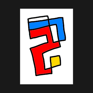 Abstract Modern Art Shape in the Style of Mondrian T-Shirt