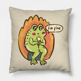 Cute Optimistic Loveland Frogman from Ohio Cryptid Creature Pillow