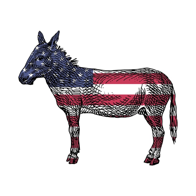 US Elections Democrats Symbol by Sanu Designs