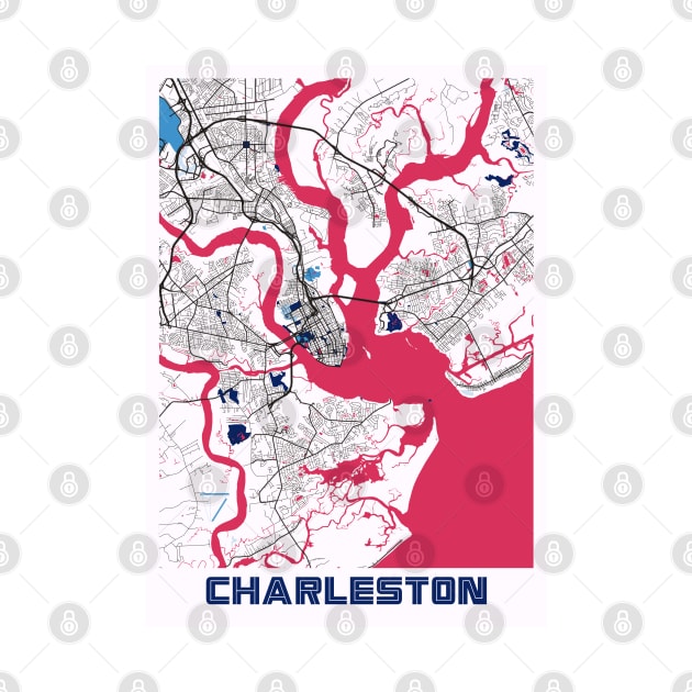 Charleston - United States MilkTea City Map by tienstencil