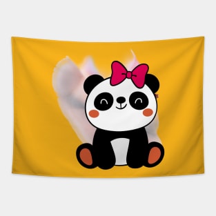 Cute Panda Girl - Adorable Panda - Kawaii Panda Tapestry