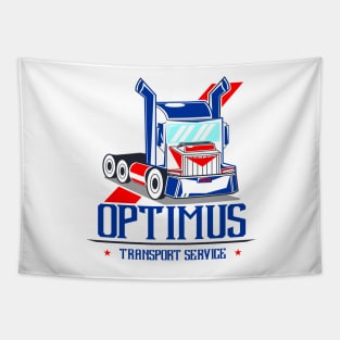 American semi truck optimus transport Tapestry