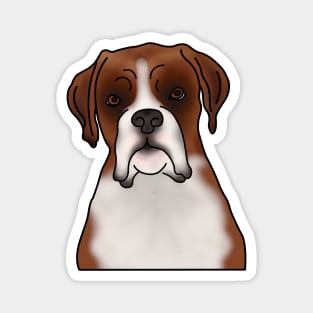 Boxer Dog Portrait Magnet