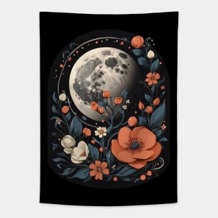 Flowers in the moon Tapestry