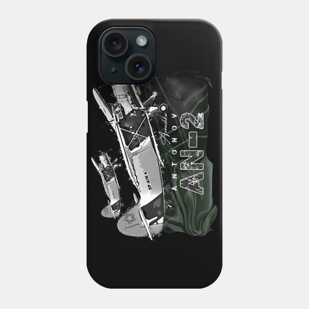 Antonov AN-2 Nicknamed Annushka Soviet Union Vintage Military Aircraft Phone Case by aeroloversclothing