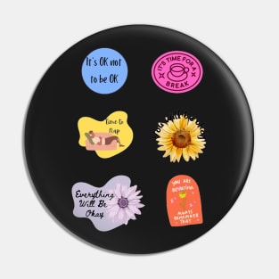 Depression Stickers for Mental Health Pin