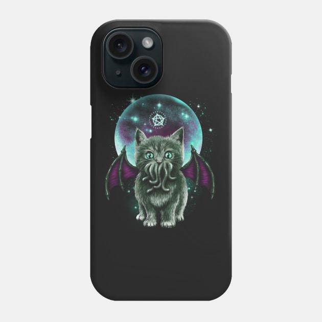 Cosmic Purrrcraft Phone Case by Vincent Trinidad Art