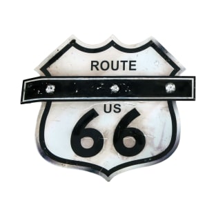 Vintage Route 66 USA America Highway Sign T-Shirt