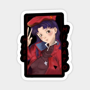 Miss Misato Katsuragi Shirt Neon Genesis Evangelion Magnet