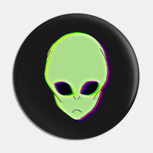 Glitchy Alien Pin